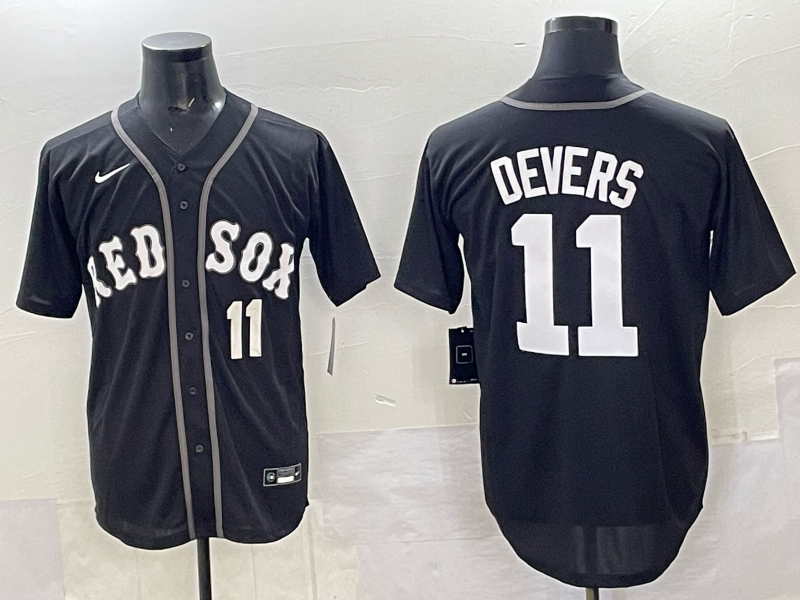 Men Boston Red Sox #11 Devers black 2025 Nike MLB Jersey 001